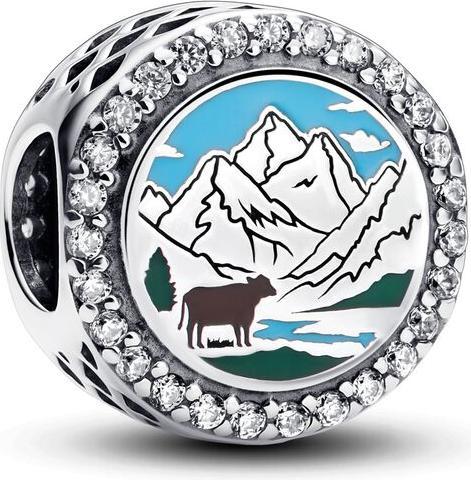 Actual product image Pandora Berge runde Charm (Silver 925, Enamel)