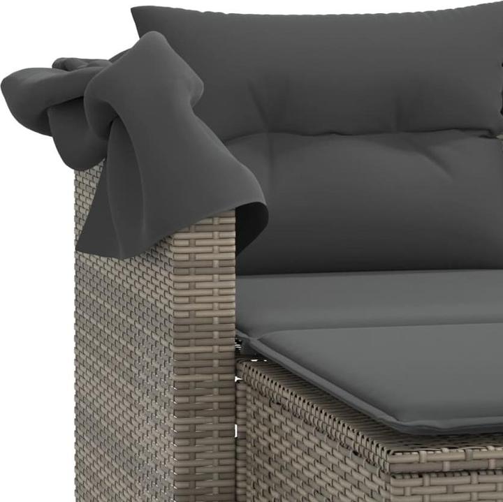 Produktbild VidaXL Gartensofa 2-Sitzer mit Dach und Hockern