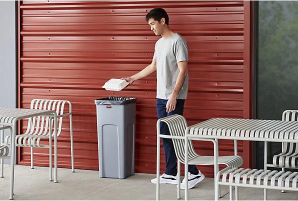 Actual product image Rubbermaid Recyclable waste collectors made of plastic (87 l)