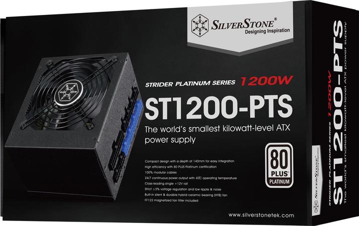 Actual product image Silverstone SST-ST1200-PTS 1200W - Power supply - ATX (1200 W)