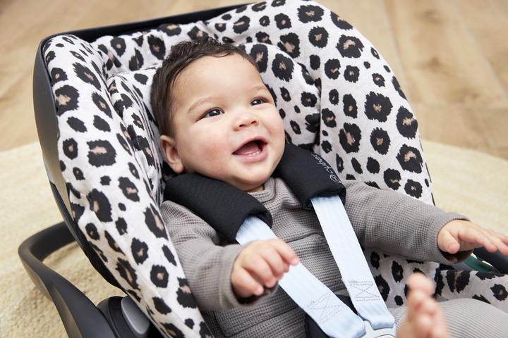 Actual product image Meyco Child seat cover groep 0 Cloud-Z Leopard sand melange