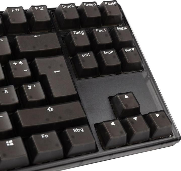 Actual product image Ducky One 3 Aura Black TKL Gaming Keyboard, RGB LED - MX-Silent-Red (DE, Cable)