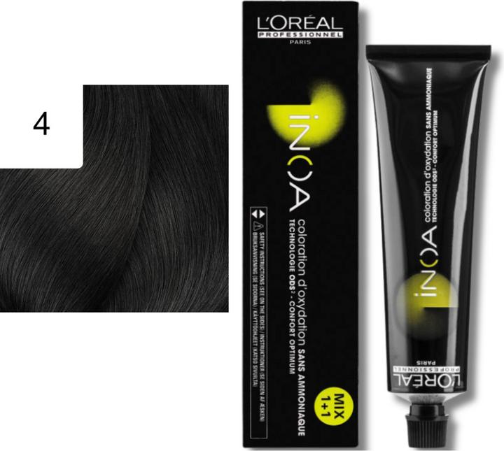Actual product image L'Oréal Paris L'Oreal Inoa Coloration D'Oxydation Ammonia Free (4 medium brown)