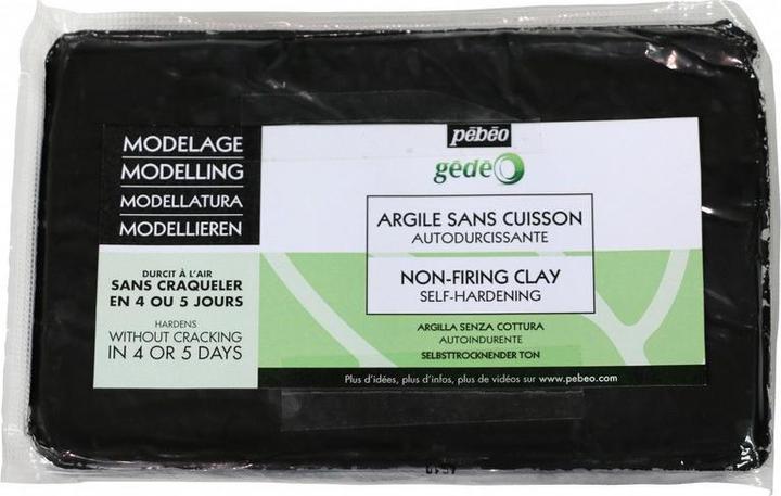 Actual product image Pebeo Gédéo Non-Firing Modelling Clay 1,5 Kg Loaf Black (Black)