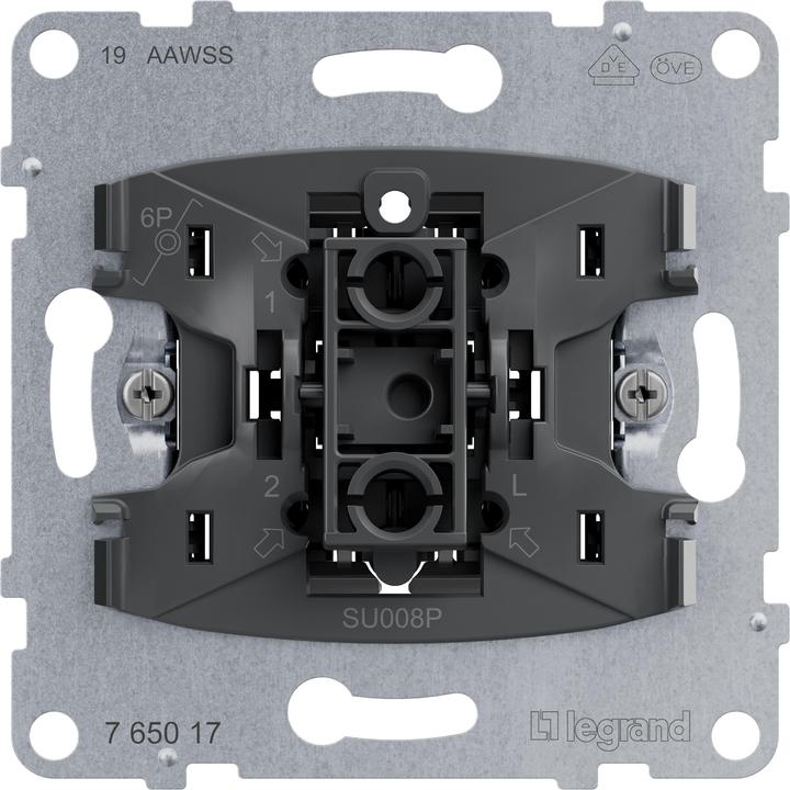 Legrand SEANO insert push-button 765017 w.changeover contact w.N terminal 10A