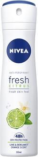 NIVEA Fresh Citrus Antiperspirant 48H 150Ml (Spray, 150 ml)