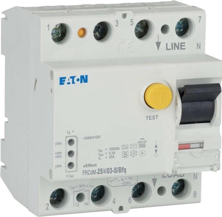 Produktbild Eaton MOE FRCDM-25/4/03-S/BFQ dig. FI-Schalter 25A 4p 300mA Typ S/BFQ