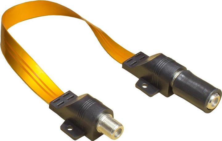 Produktbild Good Connections SAT Fensterdurchführung High-Quality mit Wetterschutz, Gesamtlänge inkl. Stecker 54cm, flexible Läng (Fensterdurchführung)