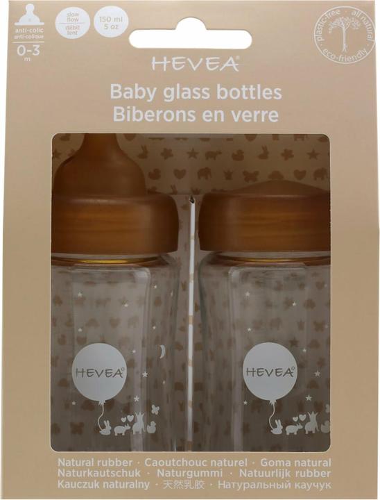Actual product image Hevea Glass bottle 2 x 150 ml (150 ml)