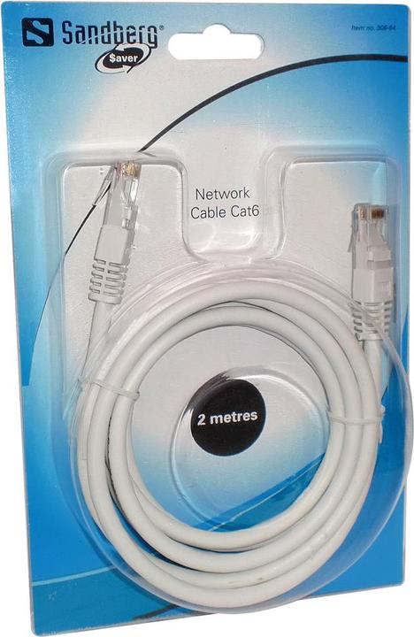 Actual product image Sandberg Network cable (U/UTP, CAT6, 2 m)