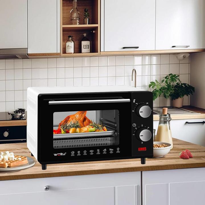Produktbild Woltu Mini Backofen 12 Liter, Weiss+schwarz