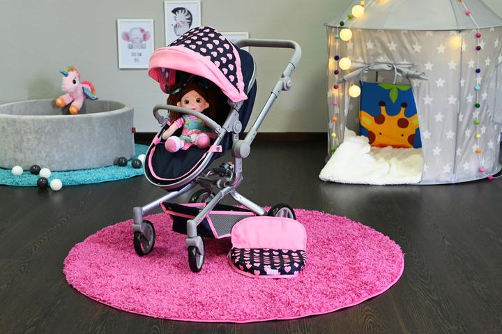 Actual product image Knorrtoys Boonk Doll's Pram - "Pink Hearts