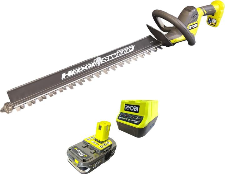 Productafbeelding Ryobi RY18HT55A-115 18 V ONE+ accu heggenschaar 55 cm + 1x accu 1,5 Ah + lader (Draadloze heggenschaar)
