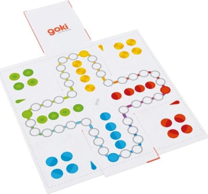 Image du produit Goki XXL Ludo dans un cube à déplier (Allemand, Français, Italien, Anglais)