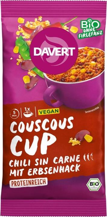 Produktbild Davert Couscous-Cup Chili sin carn (58 g)