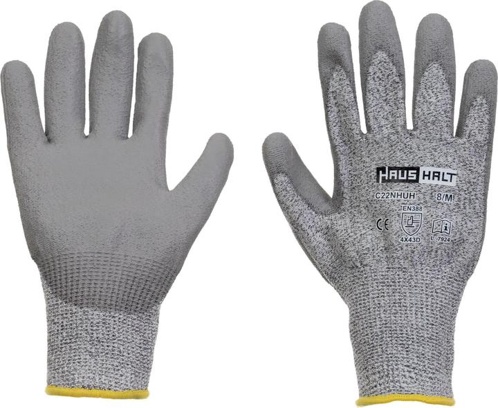 Haushalt Gloves Hppe Dipped Pu C22nhuh Size 8
