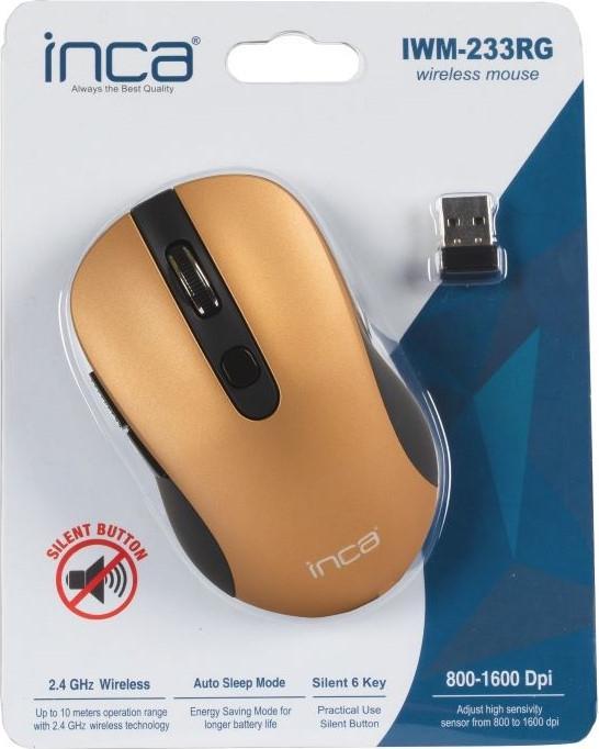 Produktbild Inca Maus IWM-233RG SILENT WIRELESS MAUS (SILENT MOUSE) Gold (Kabellos)