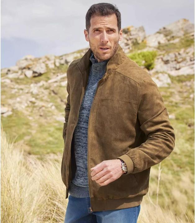 Actual product image Atlas For Men Mens Faux Suede Water Repellent Jacket (L)