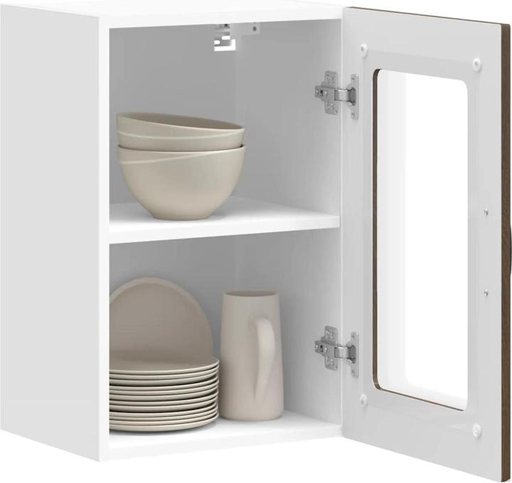 Actual product image VidaXL Kitchen wall unit with glass door Kalmar brown oak-look (40 x 31 x 60 cm)