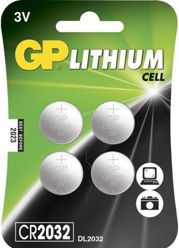 Produktbild GP Batteries GP button cell battery CR2032 3V - 4 Pack (4 Stk., CR2032, 165 mAh)