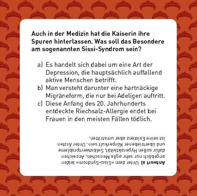 Nährwerte und Zutaten Sisi-Quiz (zweisprachig englisch / deutsch) (Deutsch, Englisch)