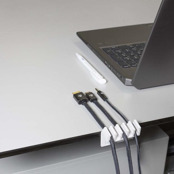 Produktbild Nedis Kabelmanagement Haken und Schlaufen Click and Go 2 Stück max. Kabeldicke: 5 mm Silikon 60 mm W (60 mm, 2 Stk.)