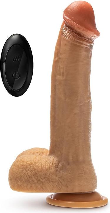 Actual product image Blush Dr Skin Silicone Dr Phillips 9 Inch Realistic Dildo 5 Vibrating Modes And 3 Thrusting Speeds