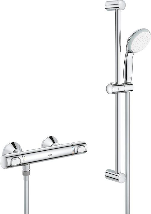 Produktbild Grohe Badewannenarmatur mit Thermostat Precision Flow chrom 34800000
