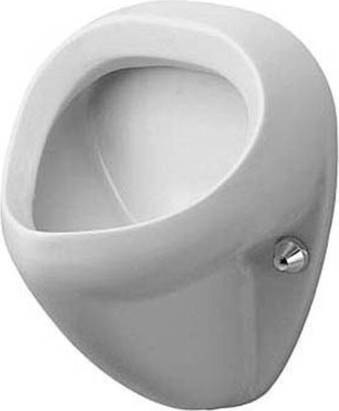Duravit Urinal BILL 345x350mm Zul v hinten ohne Fliege weiss