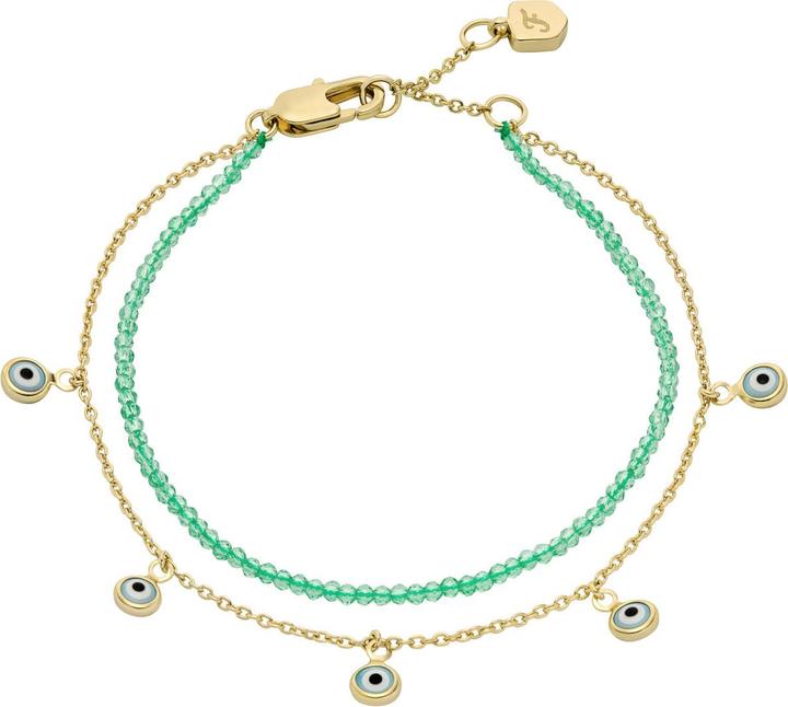Produktbild Fossil JA7284710 Dames Armband (sieraad) 19.5 cm - Goudkleurig (19.50 cm, Messing, Glas)