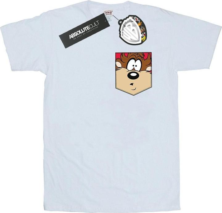 Image du produit Looney Tunes - T-shirt TASMANIAN DEVIL FACE FAUX POCKET - Homme (XL)