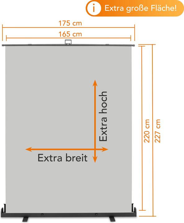 Produktbild Walimex pro Roll-up Panel Hintergrund (165 cm, 226 cm)