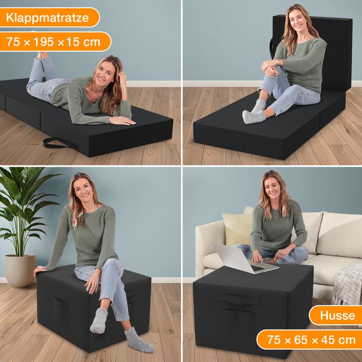 Actual product image Bestschlaf Folding mattress incl. cover & transport bag (75 x 195 cm, Foam core)