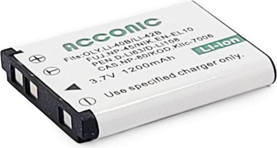 Actual product image Acconic Battery f. Kodak LI-40B/LI-42B Klic 7006 Li-40b Li-40b Nikon Li-40b CoolPix S200 (Rechargeable battery)