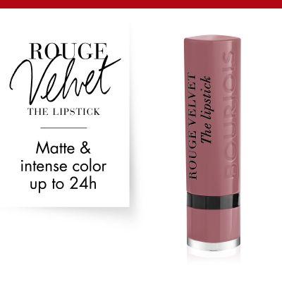 Actual product image Bourjois Rouge Velvet The Lipstick (18 Mauve-Martre)