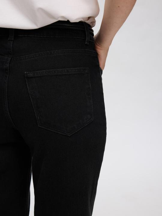 Actual product image Selected Femme Slfalice Mw Straight Black Jeans Noos (W25/L34)