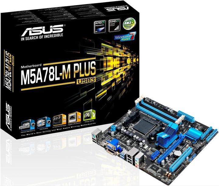 Image du produit ASUS M5A78L-M Plus/USB3 (AM3+, AMD 760G, mATX)