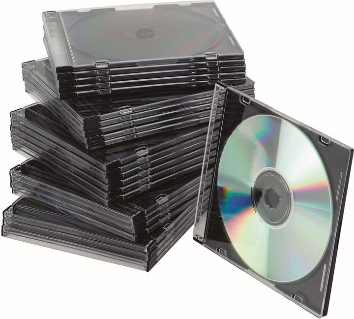Q-Connect CD/DVD Hüllen Slim-Case (25 Stück)