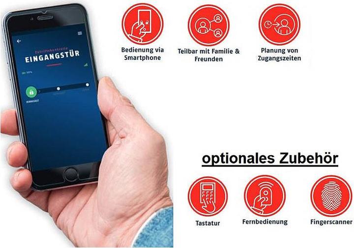 Produktbild Abus Bluetooth-Türschlossantrieb HomeTec Pro CFA3100, schwarz (Fingerabdruck, Bluetooth)
