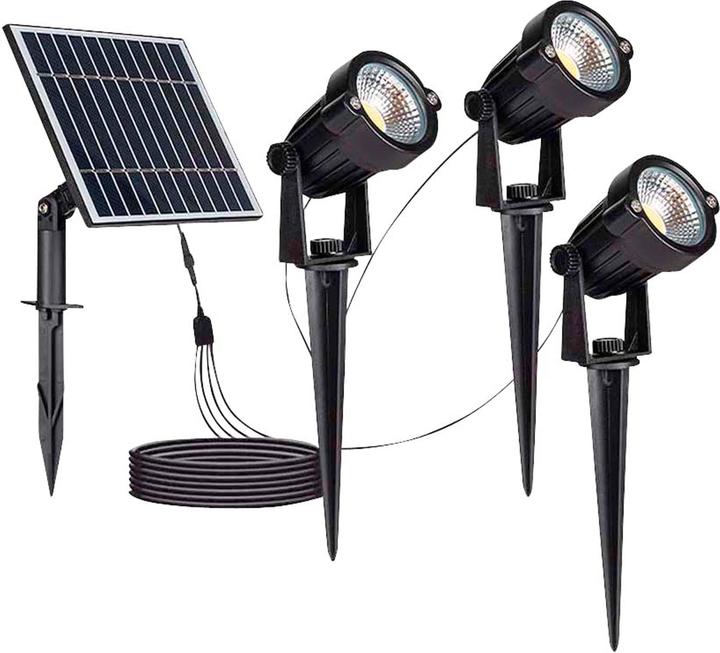 Actual product image V-TAC Solar LED garden light set VT-11031, 3x 1.2 W, 3000 K, IP65 (50 lm, IP65)