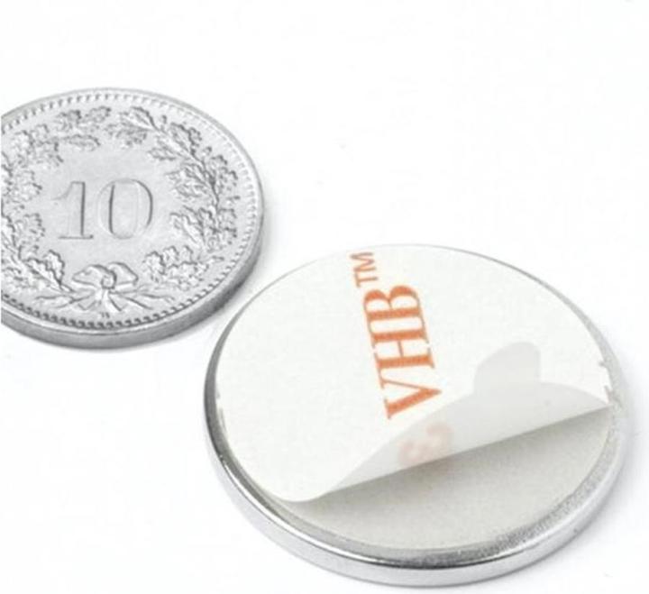 Supermagnete Holding magnet 10 x 25 mm, self-adhesive (10 x)