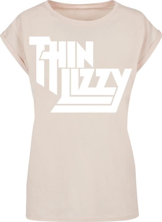 Immagine prodotto Merchcode Donna Thin Lizzy - TL Stacked Logo White Extended Shoulder Tee - 181487 (M)