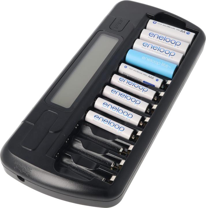Actual product image Everactive NIMH charger with LCD display for 1-12 AA or AAA batteries (1 pcs., Device specific, Battery + charger)