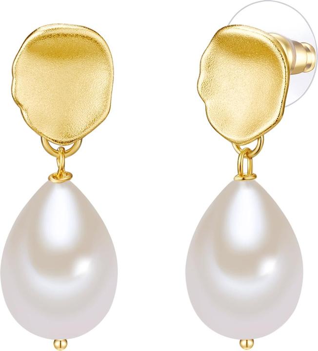 Lulu & Jane Damen Metall-Legierung Muschelkernperle gelbgold - 29337 (Metall-Legierung)