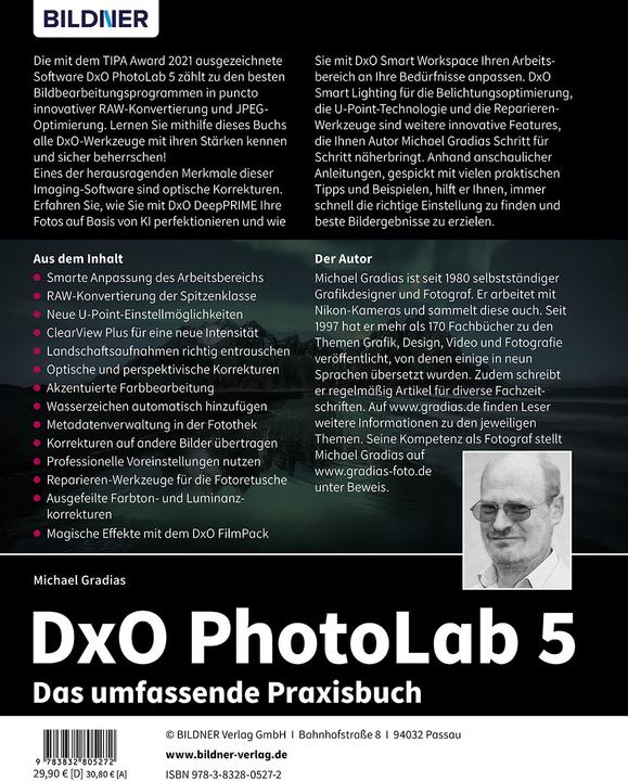 Nährwerte und Zutaten DxO PhotoLab 5 - Das umfassende Praxisbuch (Deutsch, Michael Gradias, 2022)