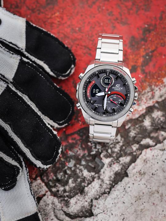 Immagine prodotto Casio Edifice ECB-900DB-1AER Orologio - Staal - Zilverkleurig - 44 mm (Orologio digitale, Orologio da polso analogico, Cronografo, 46 mm)