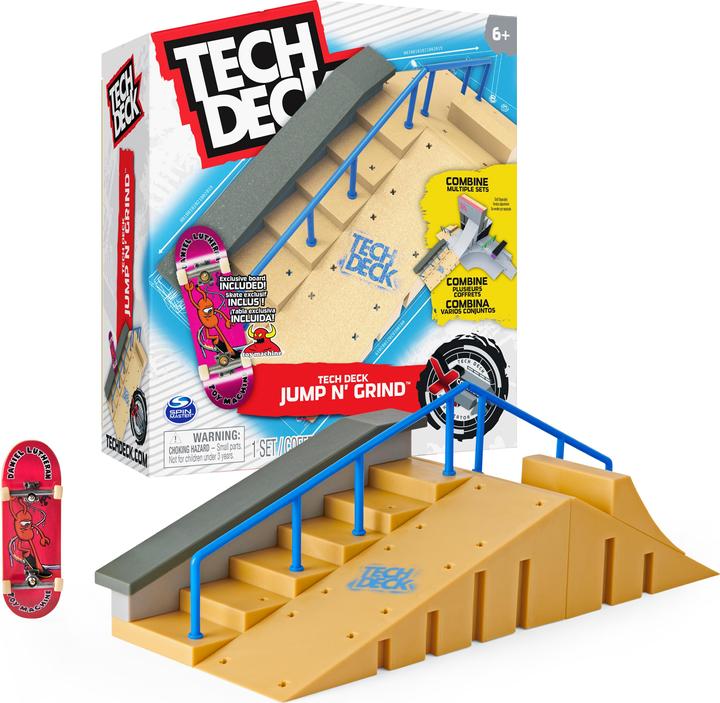 Produktbild Maki Tech Deck X-Connect Starter-Set - Jump n' Grind: Rampenset mit authentischem Fingerboard und Zubehör