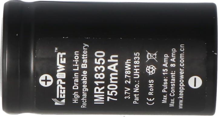 Immagine prodotto Keeppower Batteria IMR18350 (1 pz., 18350, 750 mAh)
