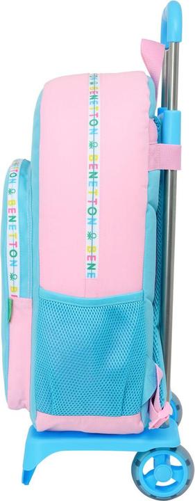 Immagine prodotto Benetton Schulrucksack mit Rädern Unique Rosa türkis 30 x 46 x 14 cm