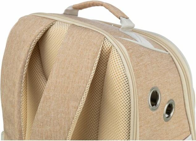 Image du produit Trixie Sac à dos pour transport d'animaux Willow Beige/Brun (Chat, Chien, Réflecteurs, Respirant)